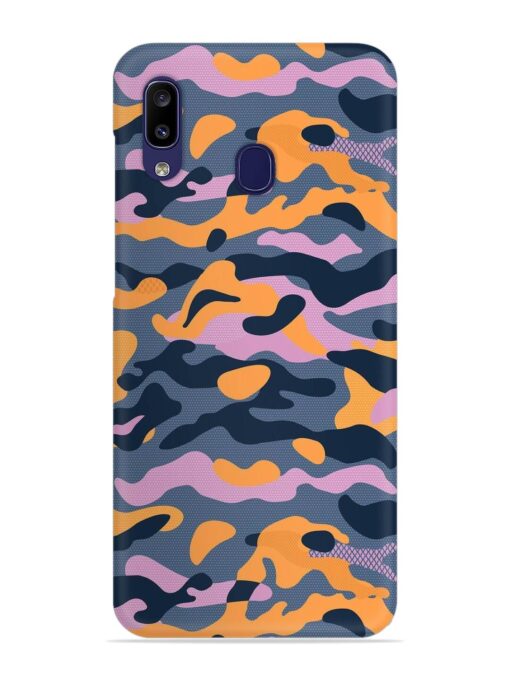 Camouflage Army Military English Orange Art Snap Case for Samsung Galaxy M10S