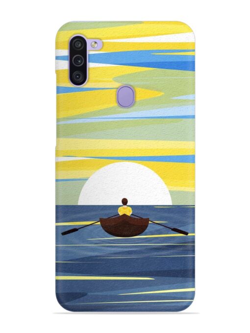 Rowing Person Ferry Paddle Snap Case for Samsung Galaxy M11