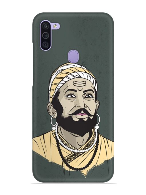 Shivaji Maharaj Vector Art Snap Case for Samsung Galaxy M11 Zapvi