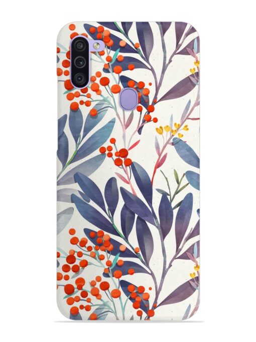 Seamless Floral Pattern Snap Case for Samsung Galaxy M11