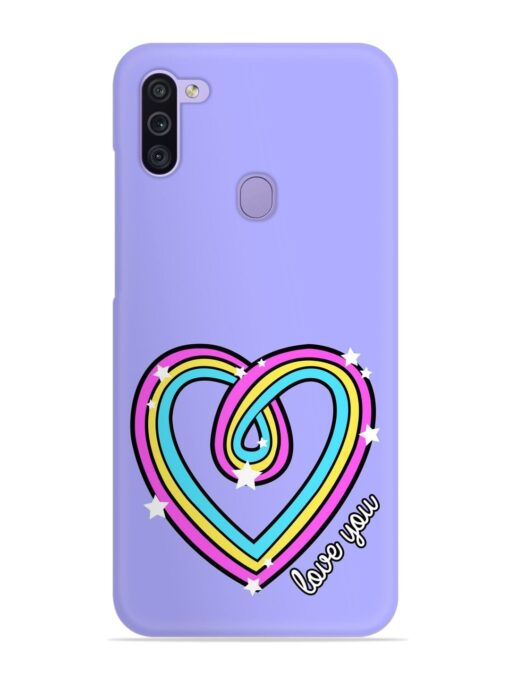 Colorful Rainbow Heart Snap Case for Samsung Galaxy M11