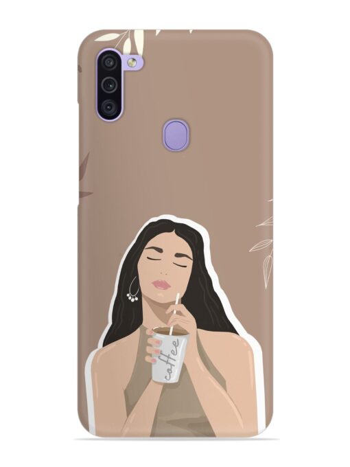 Girl With Coffee Snap Case for Samsung Galaxy M11