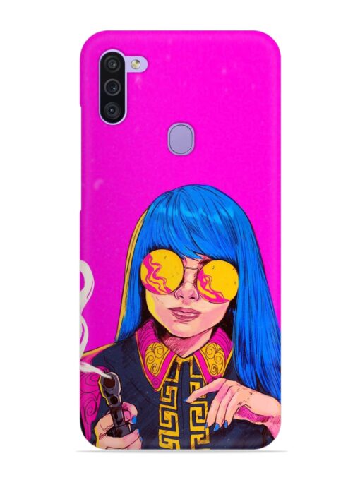 Aesthetic Anime Girl Snap Case for Samsung Galaxy M11 Zapvi