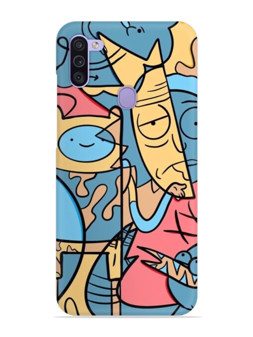 Silly Face Doodle Snap Case for Samsung Galaxy M11