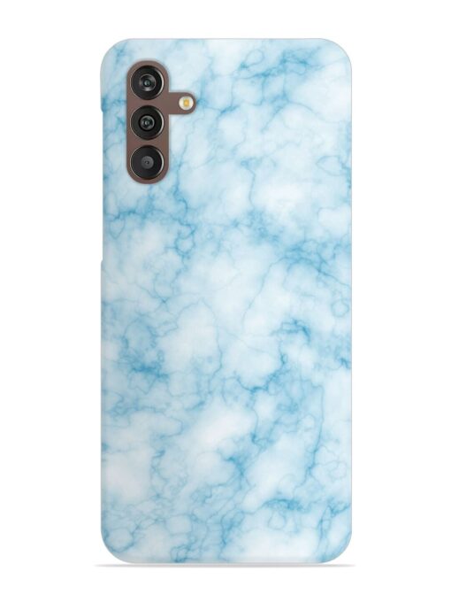 Blue White Natural Marble Snap Case for Samsung Galaxy M13 (4G)