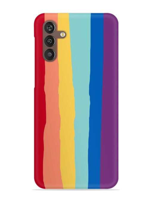 Rainbow Genuine Liquid Snap Case for Samsung Galaxy M13 (4G) Zapvi