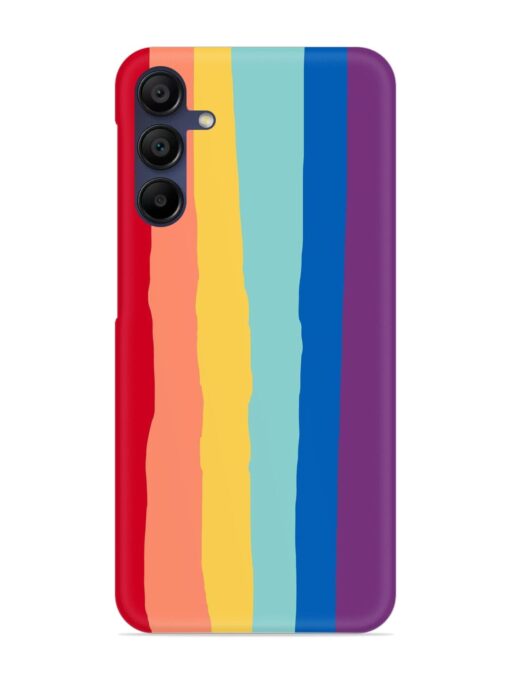 Rainbow Genuine Liquid Snap Case for Samsung Galaxy M15 (5G) Zapvi