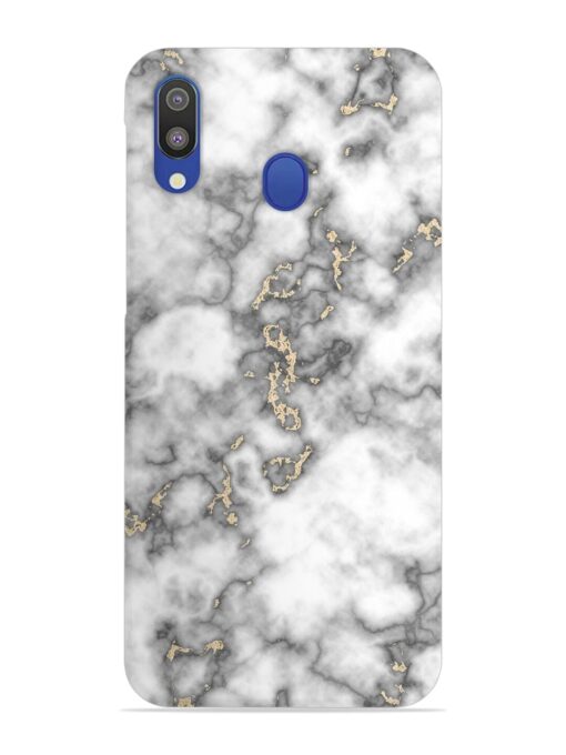 Gray And Gold Marble Snap Case for Samsung Galaxy M20 Zapvi