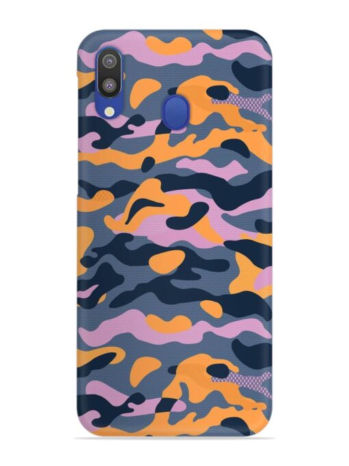 Camouflage Army Military English Orange Art Snap Case for Samsung Galaxy M20 Zapvi