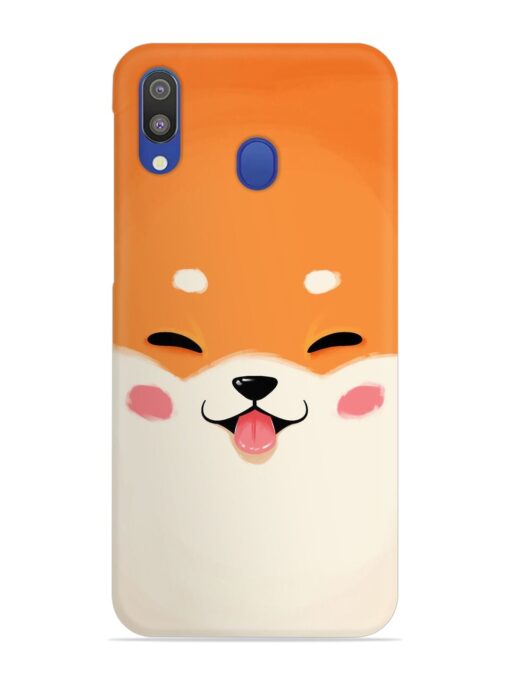 Cute Dog Face Vector Snap Case for Samsung Galaxy M20 Zapvi