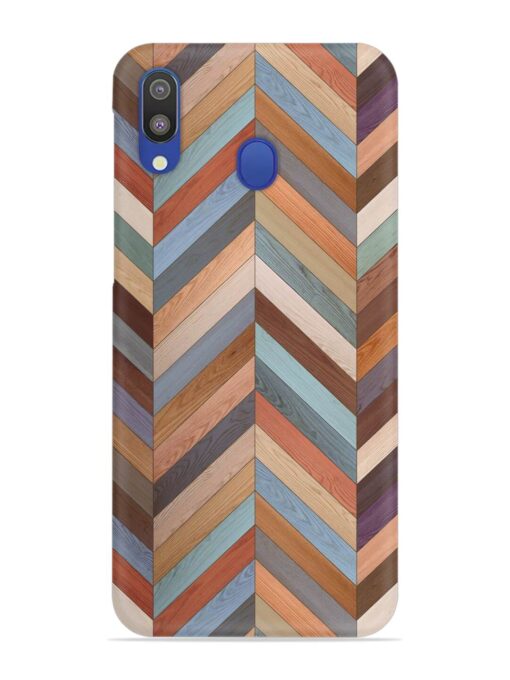 Seamless Wood Parquet Snap Case for Samsung Galaxy M20 Zapvi