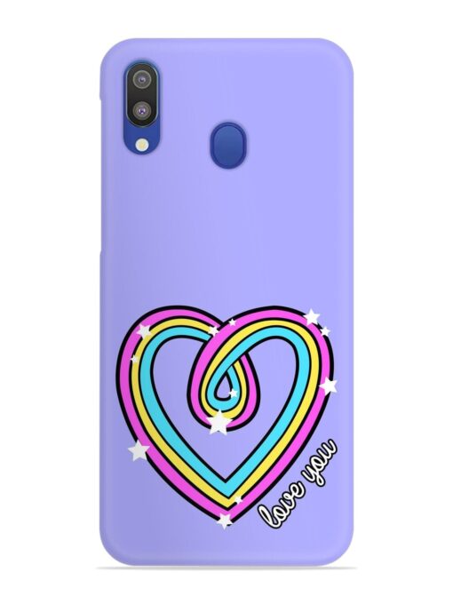 Colorful Rainbow Heart Snap Case for Samsung Galaxy M20