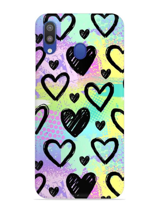 Bright Pattern Hearts Snap Case for Samsung Galaxy M20