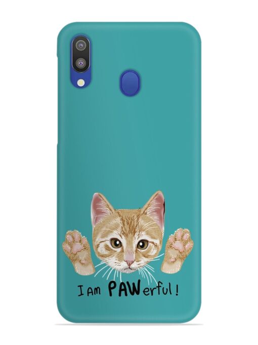 Typography Slogan Cat Snap Case for Samsung Galaxy M20