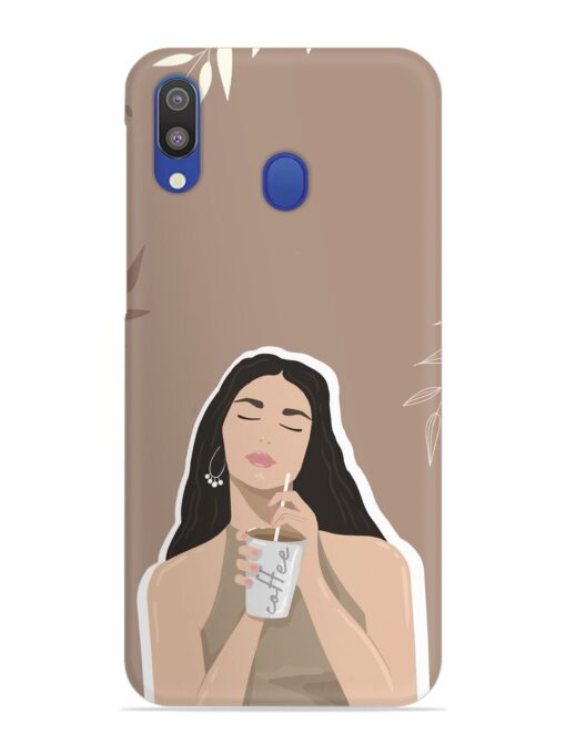 Girl With Coffee Snap Case for Samsung Galaxy M20 Zapvi