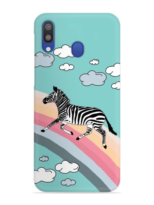 Running Zebra Snap Case for Samsung Galaxy M20 Zapvi