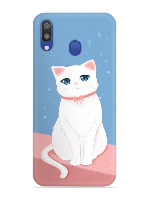 Cute White Cat Snap Case for Samsung Galaxy M20