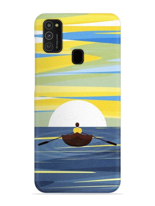 Rowing Person Ferry Paddle Snap Case for Samsung Galaxy M21 (4G)