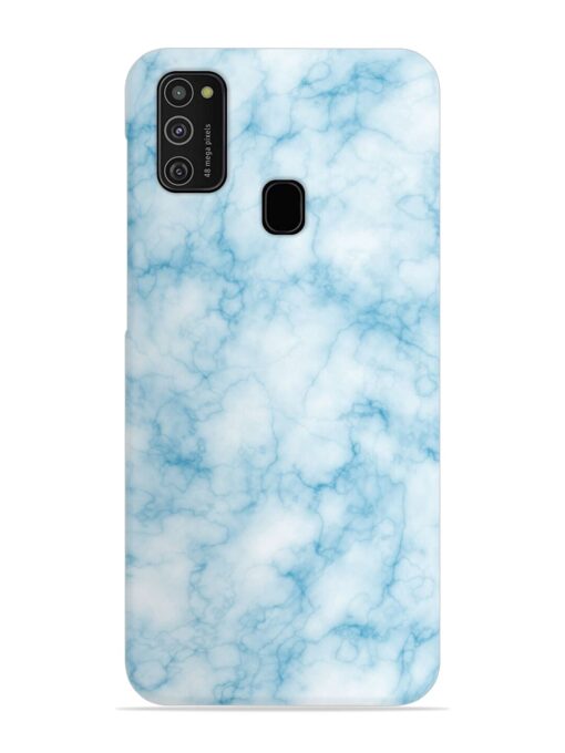 Blue White Natural Marble Snap Case for Samsung Galaxy M21 (4G)