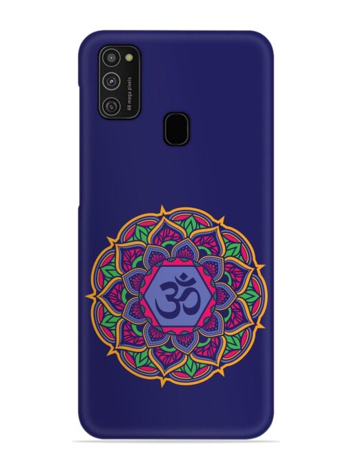 Om Mandala Art Blue Snap Case for Samsung Galaxy M21 (4G)