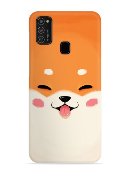 Cute Dog Face Vector Snap Case for Samsung Galaxy M21 (4G)