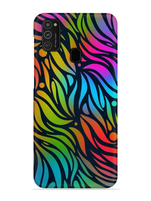 Abstract Leaf Design Snap Case for Samsung Galaxy M21 (4G) Zapvi