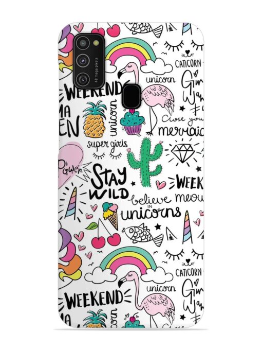 Unicorn Ice Cream Snap Case for Samsung Galaxy M21 (4G) Zapvi