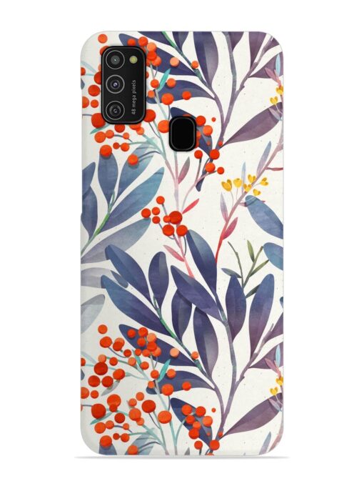 Seamless Floral Pattern Snap Case for Samsung Galaxy M21 (4G)