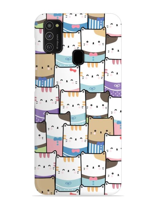 Cute Adorable Cat Snap Case for Samsung Galaxy M21 (4G)