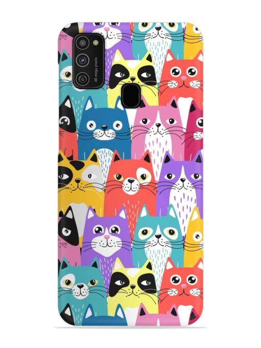 Funny Cartoon Cats Snap Case for Samsung Galaxy M21 (4G)