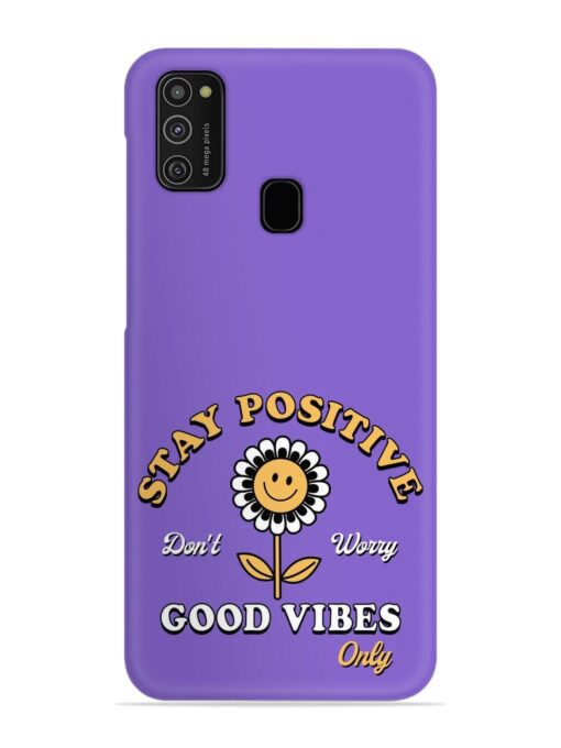 Retro Positive Flower Snap Case for Samsung Galaxy M21 (4G)