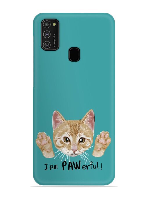 Typography Slogan Cat Snap Case for Samsung Galaxy M21 (4G)