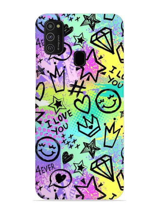 Bright Seamless Pattern Snap Case for Samsung Galaxy M21 (4G)