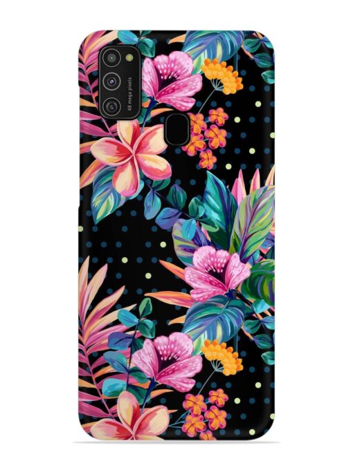 Seamless Floral Pattern Snap Case for Samsung Galaxy M21 (4G)