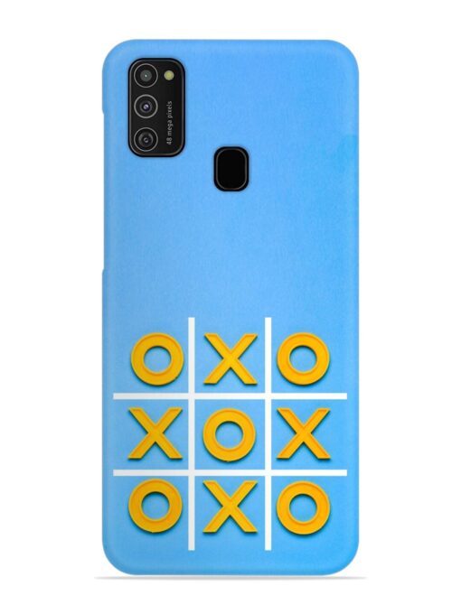 Yellow Plastic Crosses Snap Case for Samsung Galaxy M21 (4G)