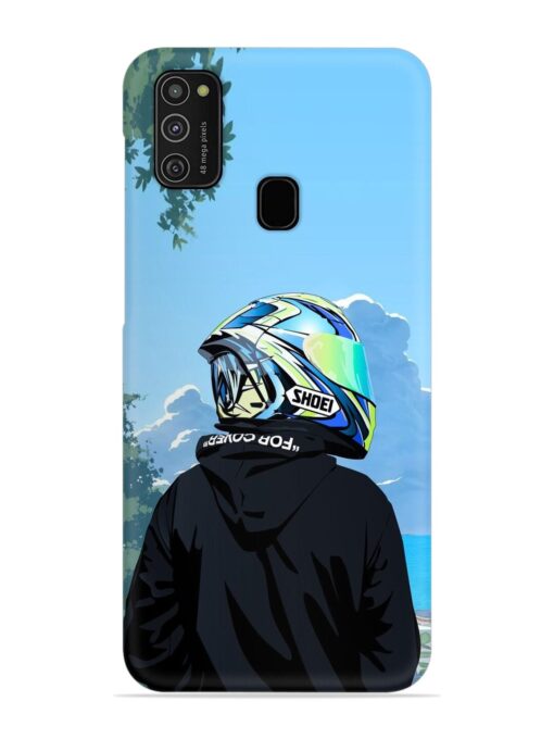 Rider With Helmet Snap Case for Samsung Galaxy M21 (4G)