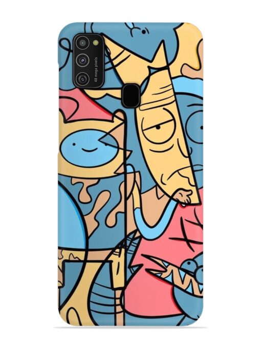 Silly Face Doodle Snap Case for Samsung Galaxy M21 (4G)