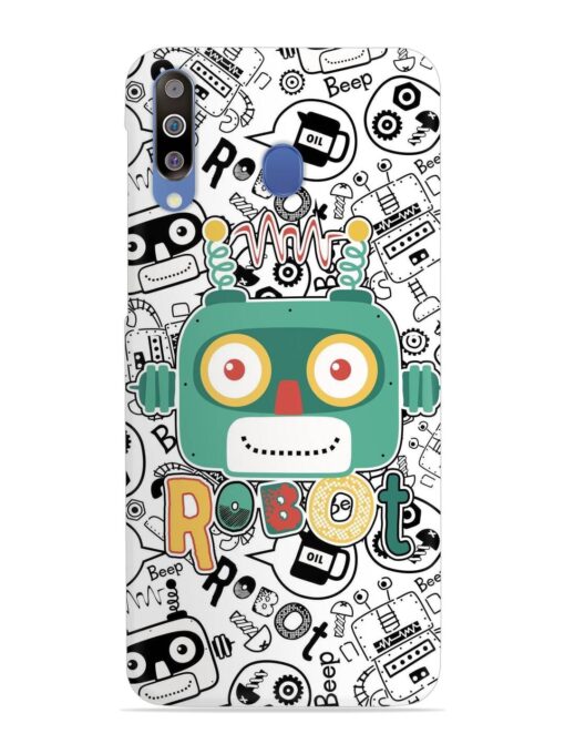 Robot Modern Seamless Pattern Snap Case for Samsung Galaxy M30 Zapvi