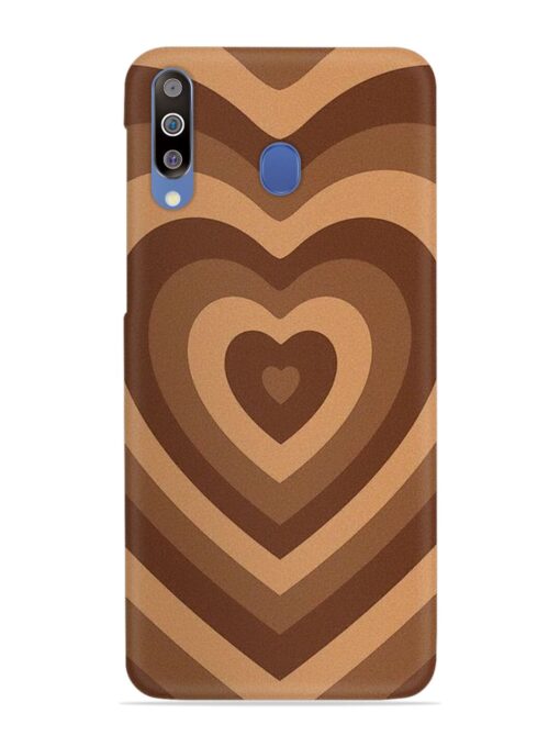 Brown Heart Snap Case for Samsung Galaxy M30 Zapvi