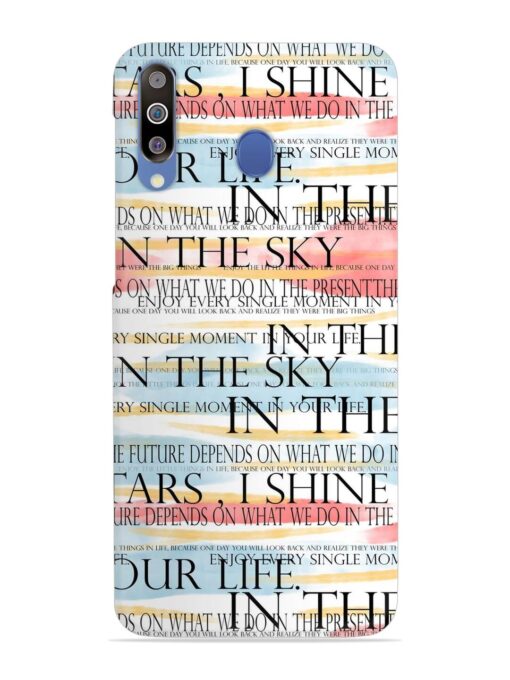 Seamless Slogans Pattern Snap Case for Samsung Galaxy M30 Zapvi