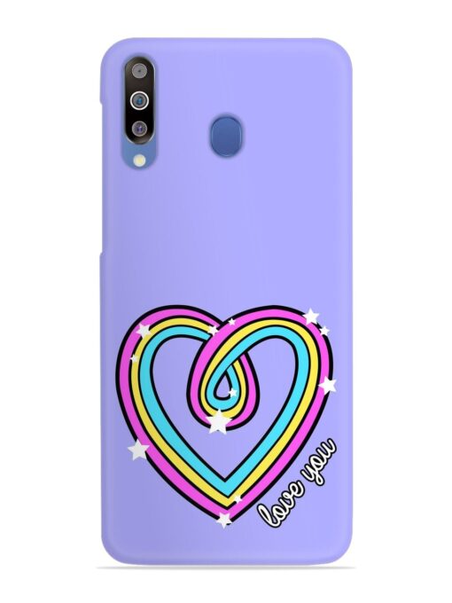 Colorful Rainbow Heart Snap Case for Samsung Galaxy M30