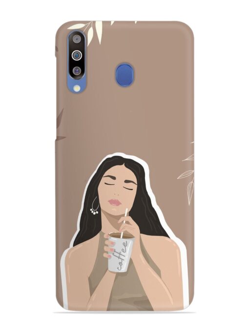 Girl With Coffee Snap Case for Samsung Galaxy M30 Zapvi