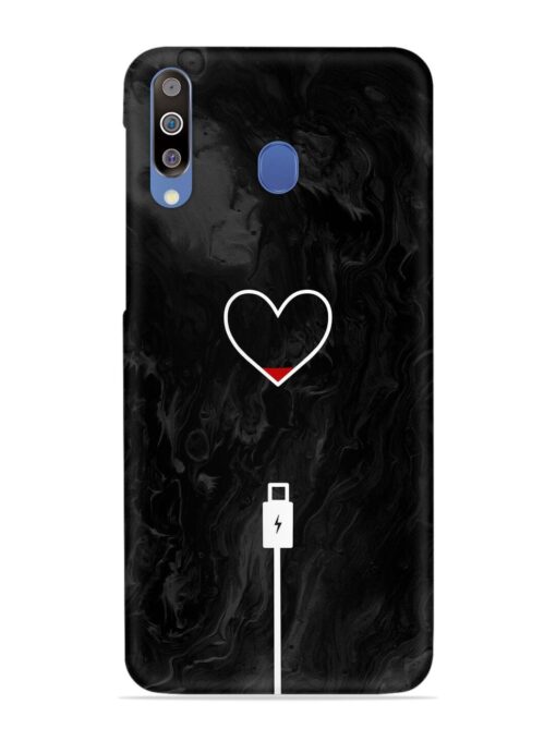 Heart Charging Vector Snap Case for Samsung Galaxy M30 Zapvi