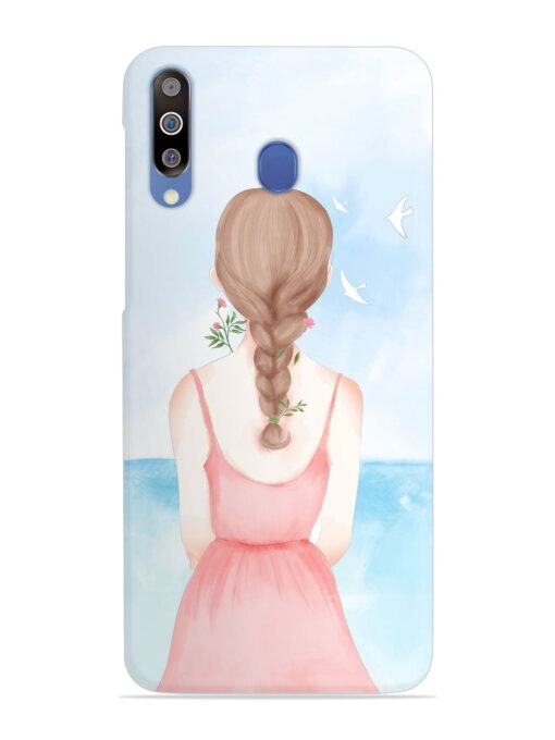 Watercolor Girl Vector Snap Case for Samsung Galaxy M30 Zapvi