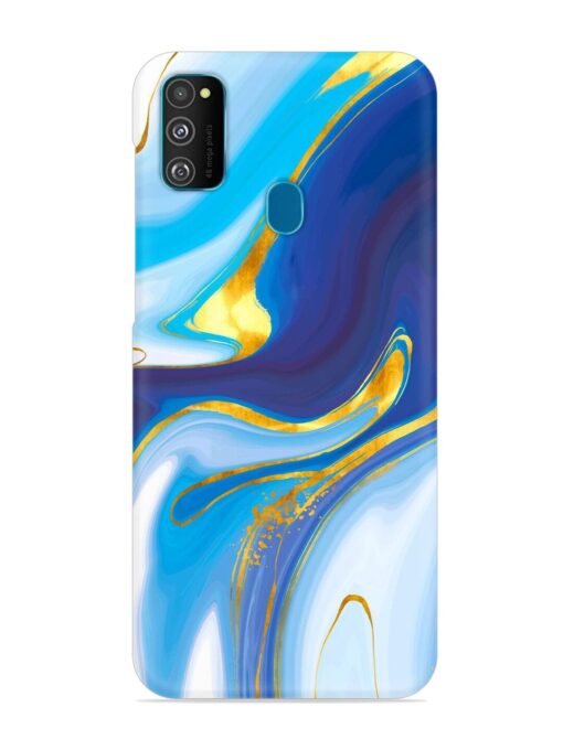 Watercolor Background With Golden Foil Snap Case for Samsung Galaxy M30S Zapvi