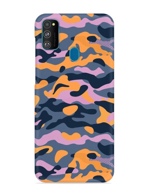 Camouflage Army Military English Orange Art Snap Case for Samsung Galaxy M30S Zapvi