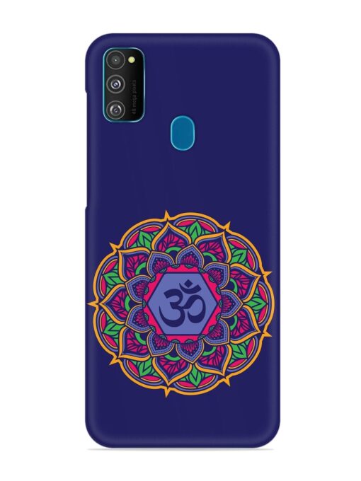 Om Mandala Art Blue Snap Case for Samsung Galaxy M30S Zapvi