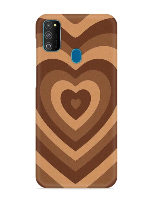 Brown Heart Snap Case for Samsung Galaxy M30S