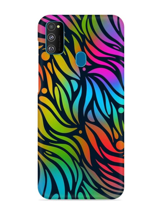 Abstract Leaf Design Snap Case for Samsung Galaxy M30S Zapvi