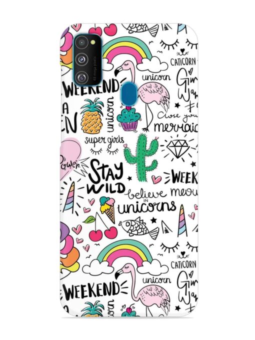 Unicorn Ice Cream Snap Case for Samsung Galaxy M30S Zapvi